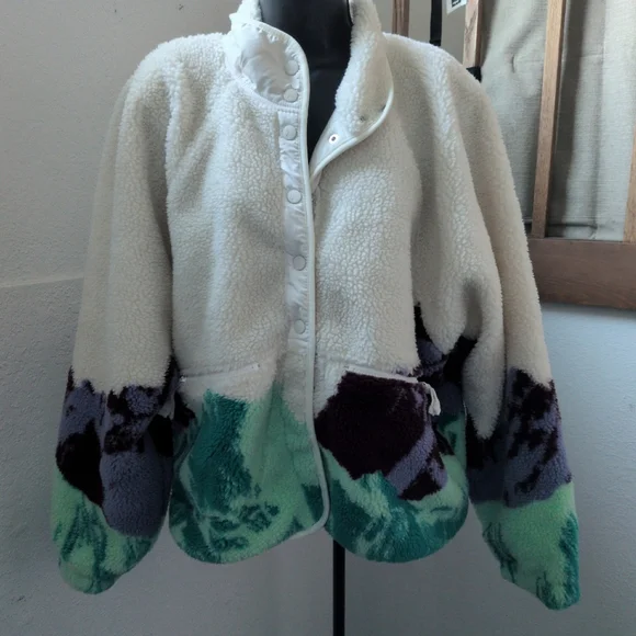 ✨ Free People Hit The Slopes Jacket In Mountain Print Size L - Picture 10 of 10